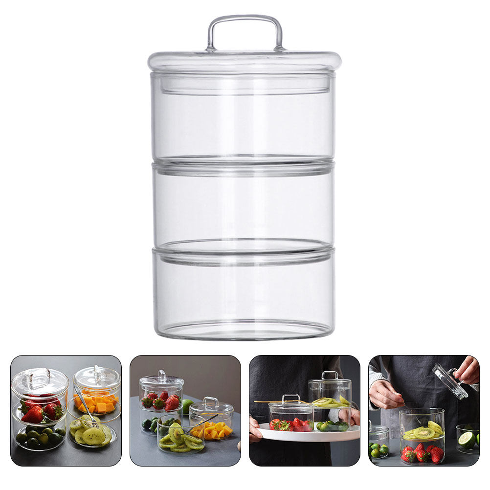 1Set Clear Glass Storage Bowl  - Food Storage Jar Glass 리뷰 및 가격