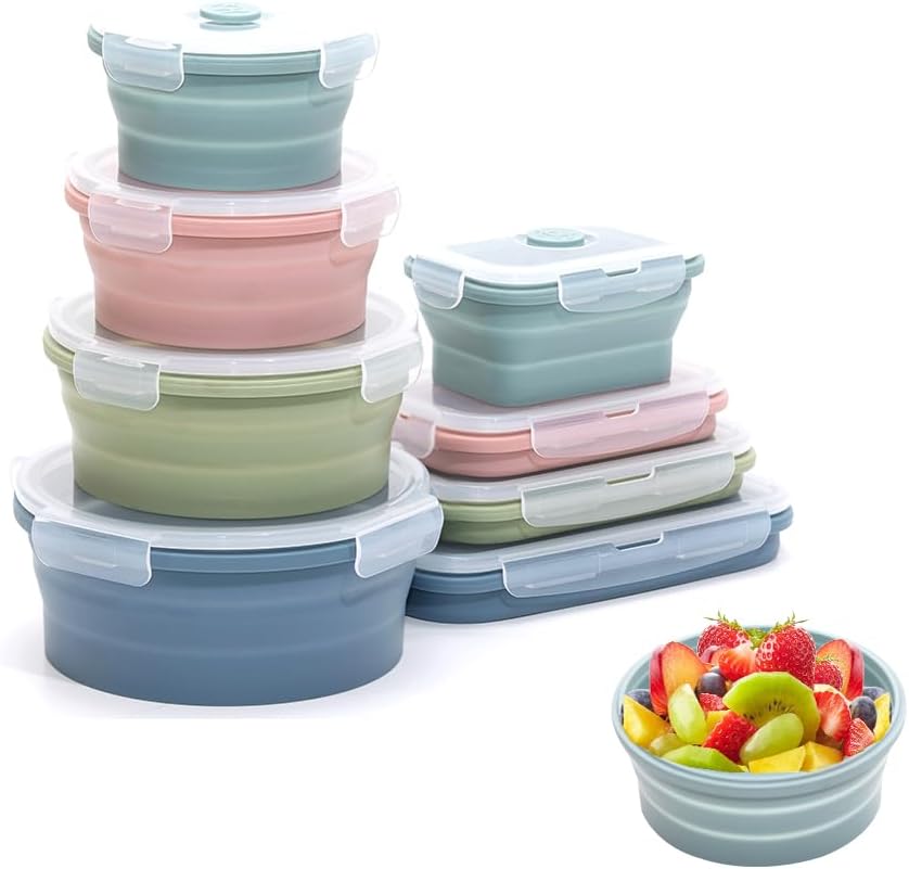Collapsible Silicone Food Stor - Food Storage Jar Set 리뷰 및 가격