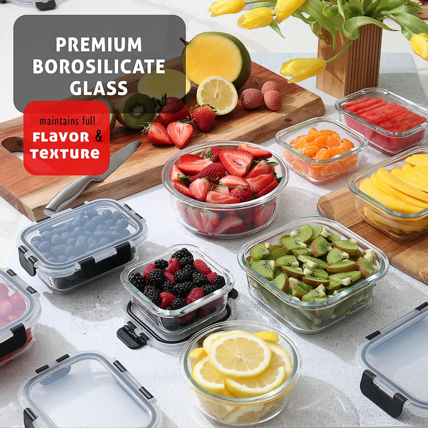Glass Food Storage Containers  - Food Storage Prep Containers 리뷰 및 가격