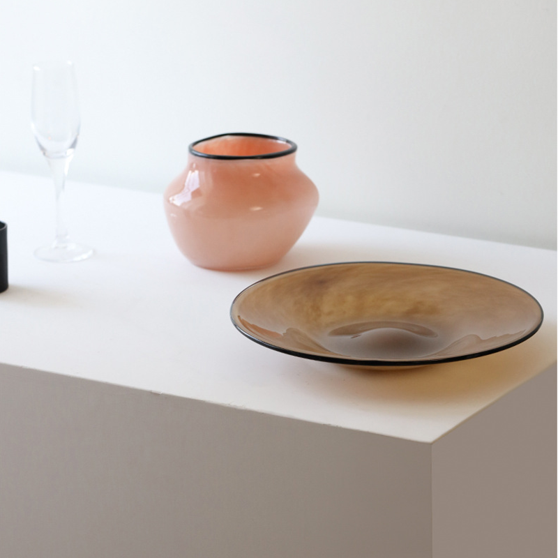 Wide Mouthed Black Edged Color - Food Storage Glass Round 리뷰 및 가격