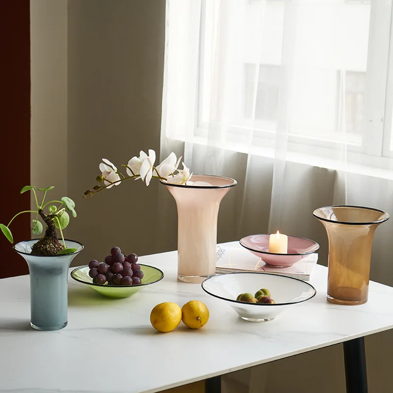 Wide Mouthed Black Edged Color - Food Storage Glass Round 리뷰 및 가격
