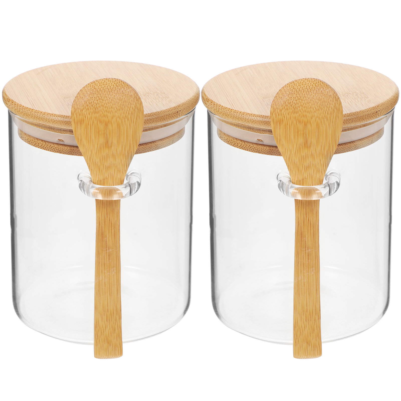 2 Pcs Flour Sugar Storage Cont - Food Storage Jar Glass 리뷰 및 가격