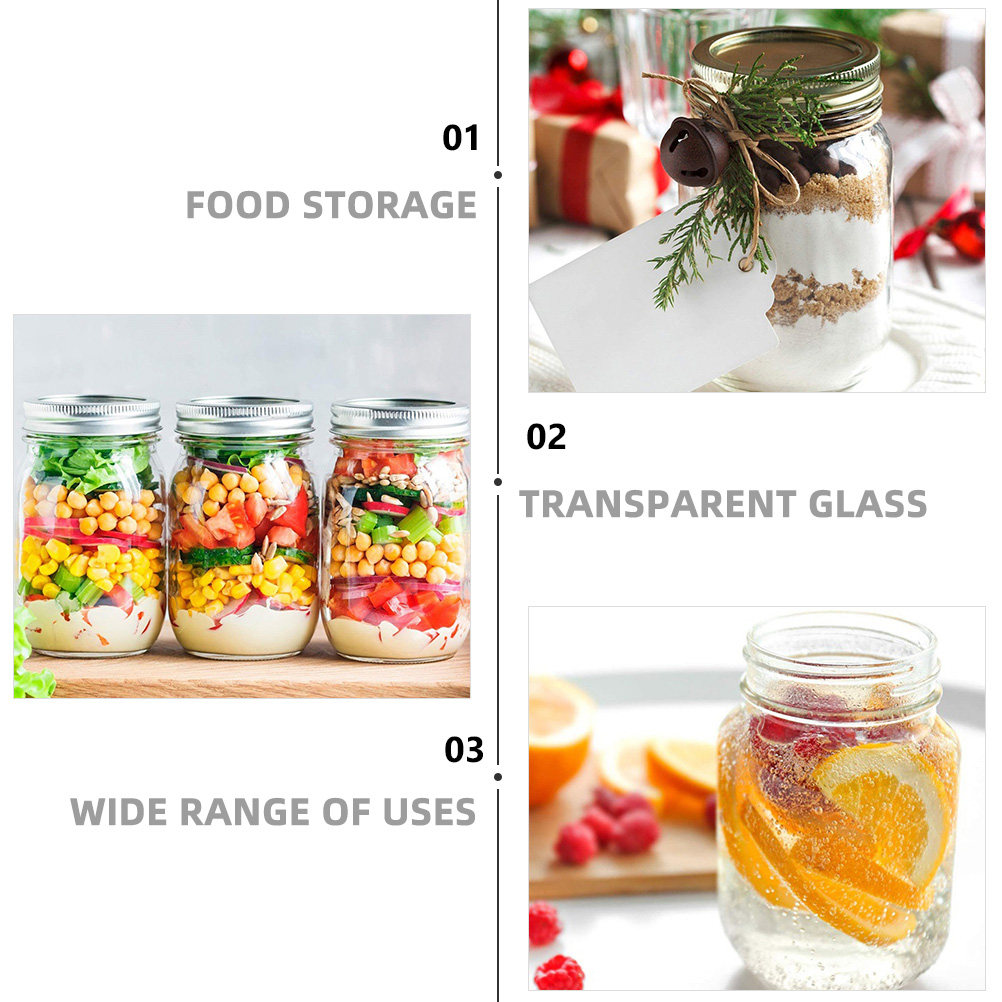 6Pcs Transparent Round Glass J - Food Storage Glass Round 리뷰 및 가격