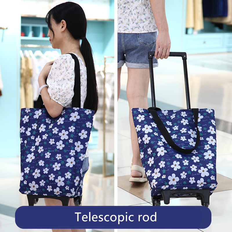 Folding Shopping Pull Cart Tro - Food Storage With Wheels 리뷰 및 가격