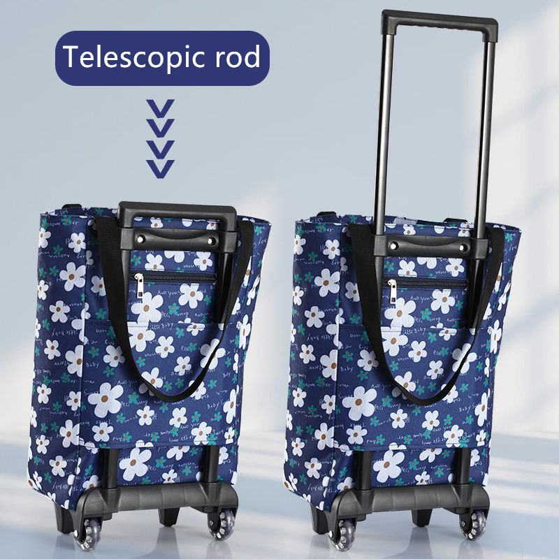 Folding Shopping Pull Cart Tro - Food Storage With Wheels 리뷰 및 가격