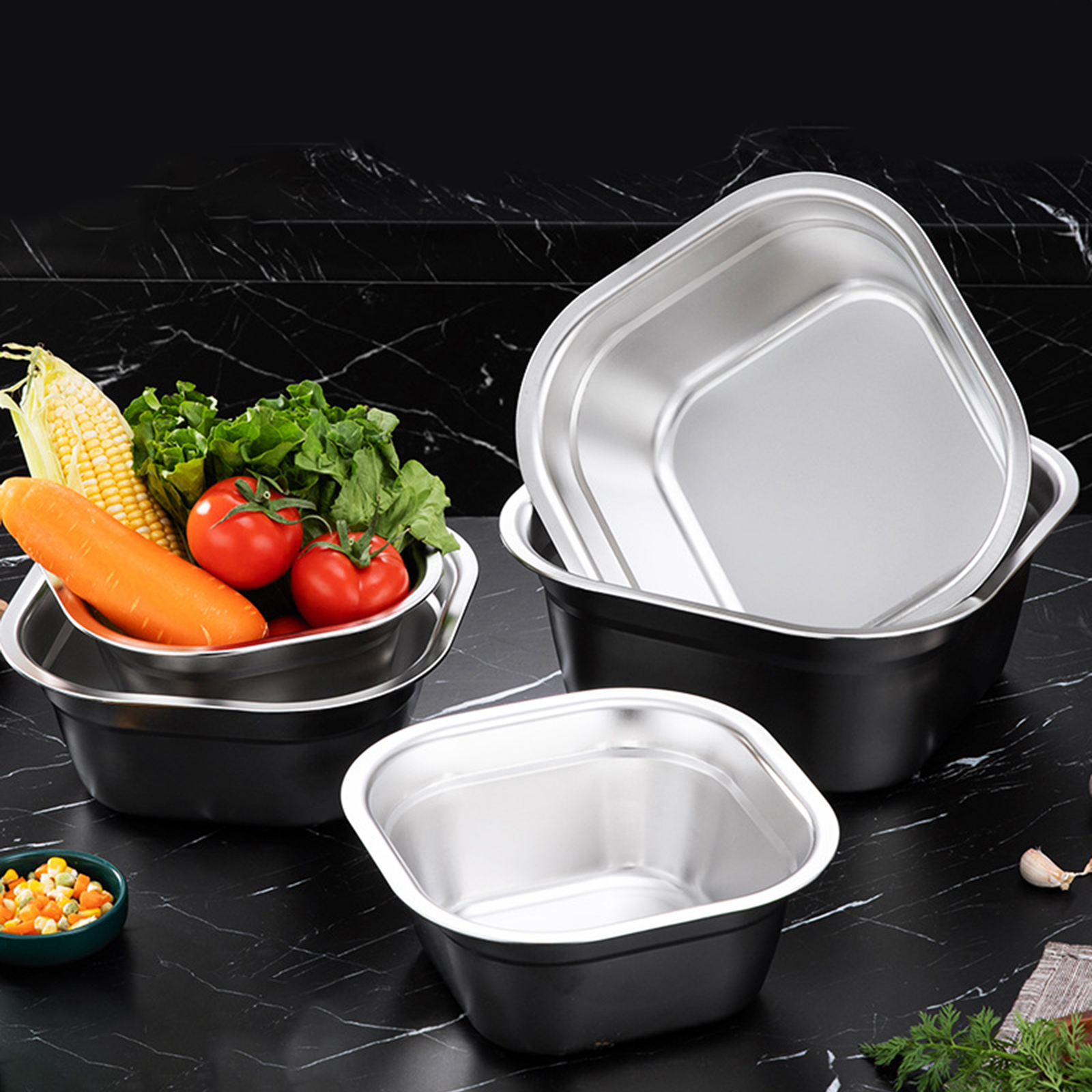 Stainless Steel Square Basin V - Food Storage Stainless Steel Containers 리뷰 및 가격
