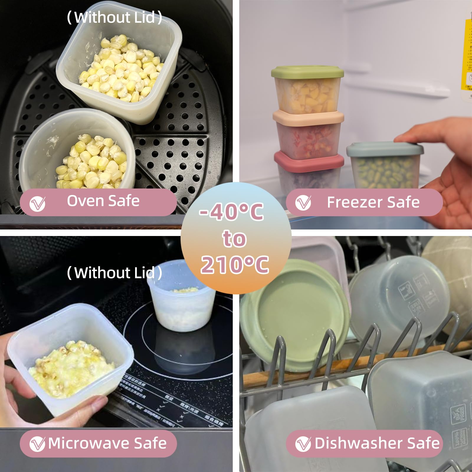 Food Grade Silicone Baby Food  - Food Storage System 리뷰 및 가격
