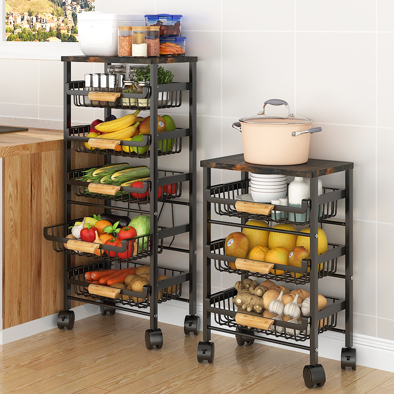 5 Tier Wire Fruit Basket - Kit - Food Storage With Wheels 리뷰 및 가격