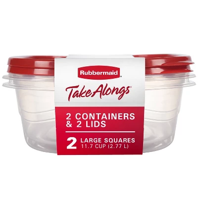 11.7 Cup Plastic 2pk Large Squ - Food Storage Safe 리뷰 및 가격