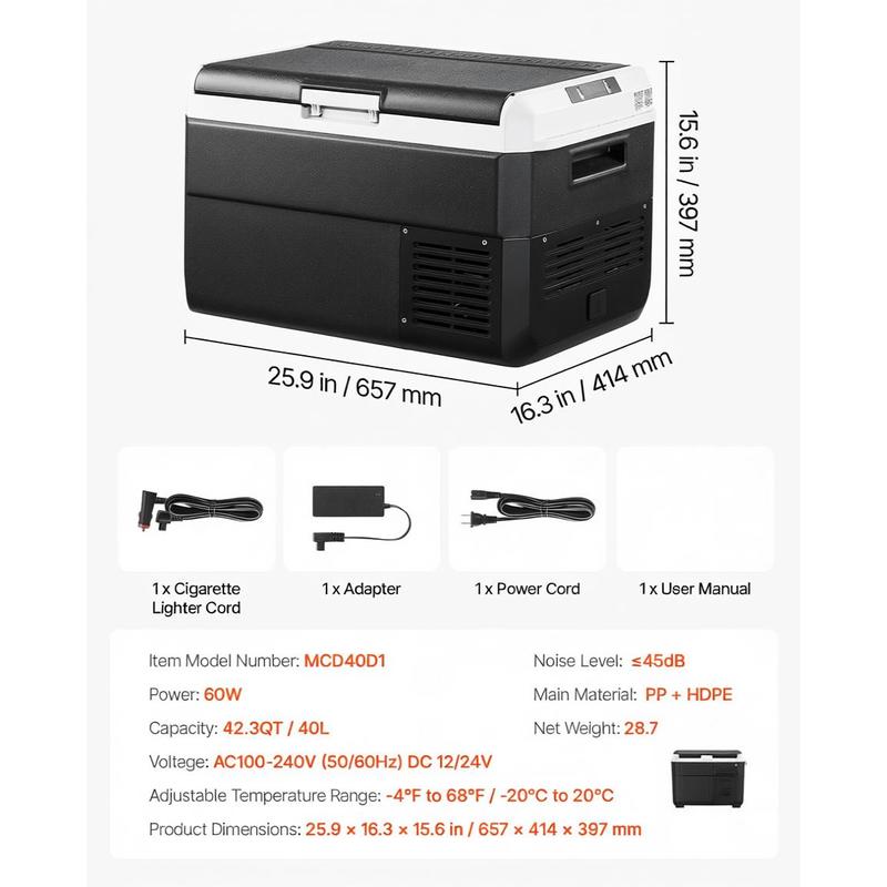 Vehicle Freezer 42.3QT/40L For - Food Storage And Temperature 리뷰 및 가격