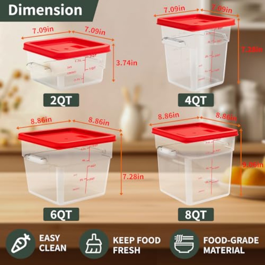 6 Quart Set of 4 Food Storage  - Food Storage 4 Quart 리뷰 및 가격