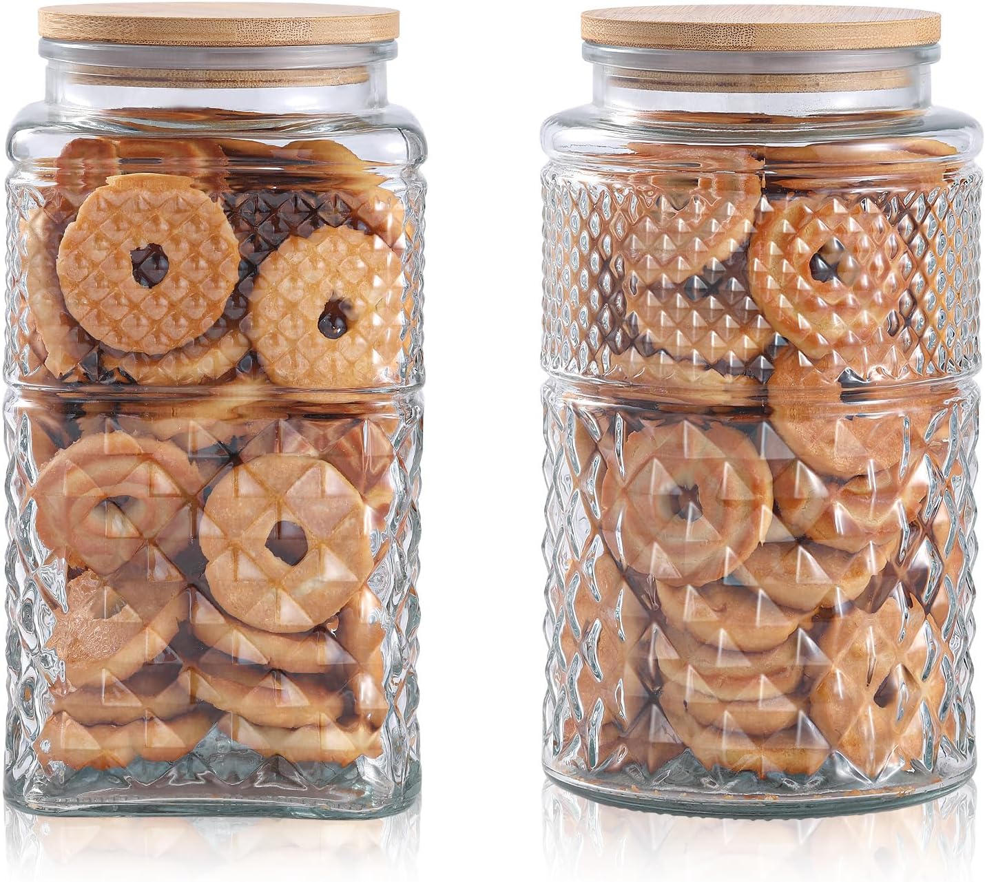 0.7Gallon/2600ml Glass Cookie  - Food Storage Jar Set 리뷰 및 가격