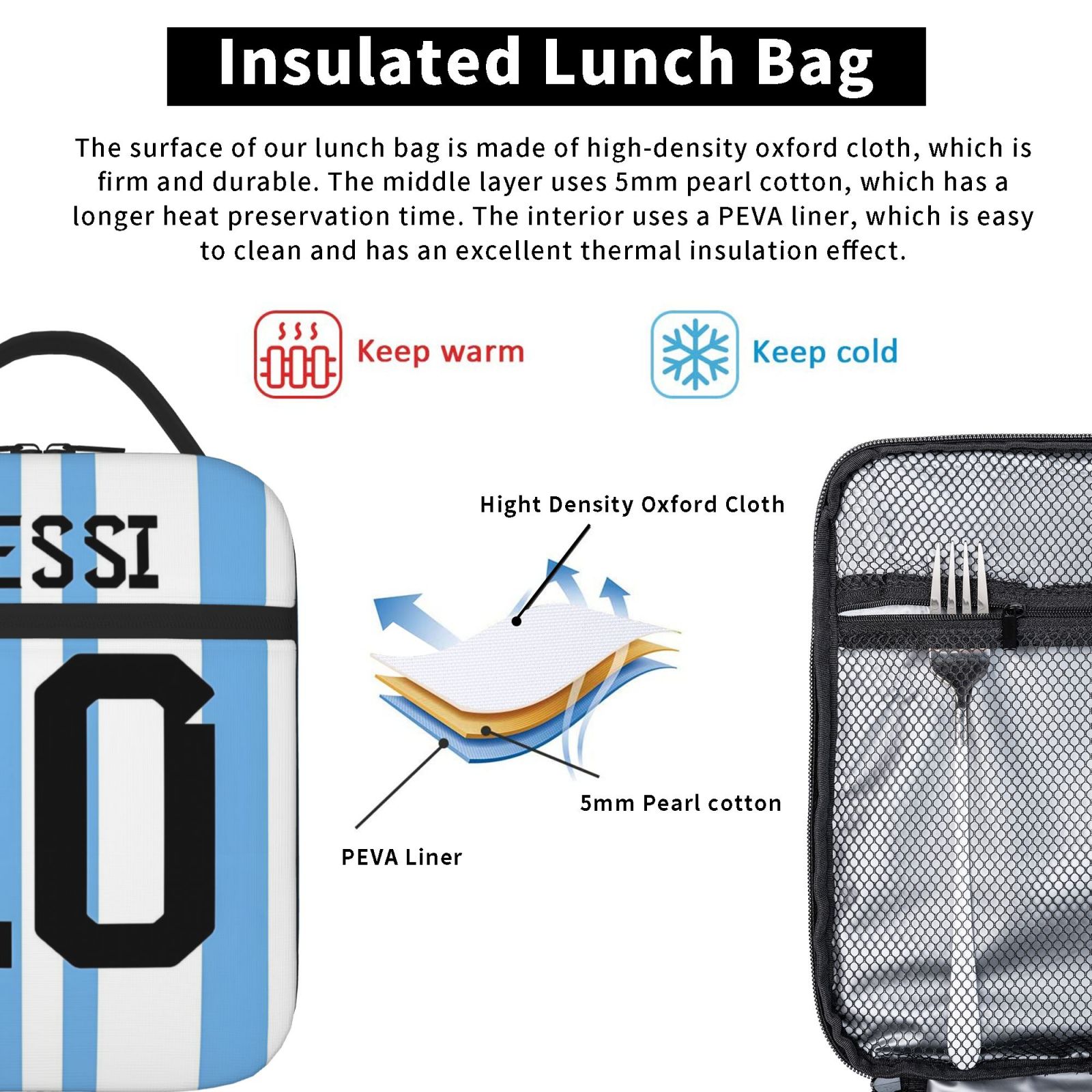 Custom Messis 10 Football Socc - Food Storage Keep Warm 리뷰 및 가격