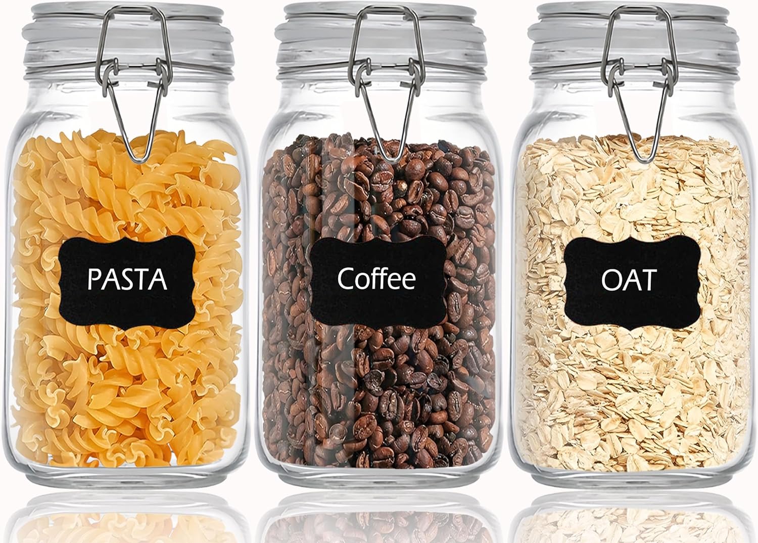 Clear Food Storage Jars 50oz S - Food Storage Jar Set 리뷰 및 가격