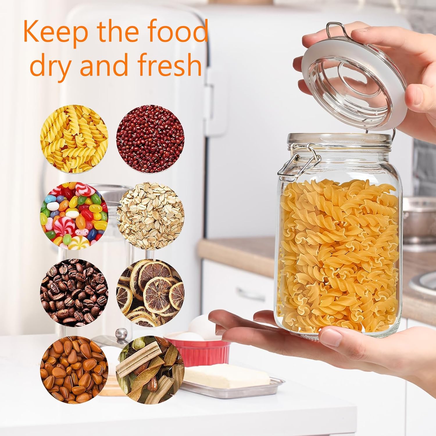 Clear Food Storage Jars 50oz S - Food Storage Jar Set 리뷰 및 가격