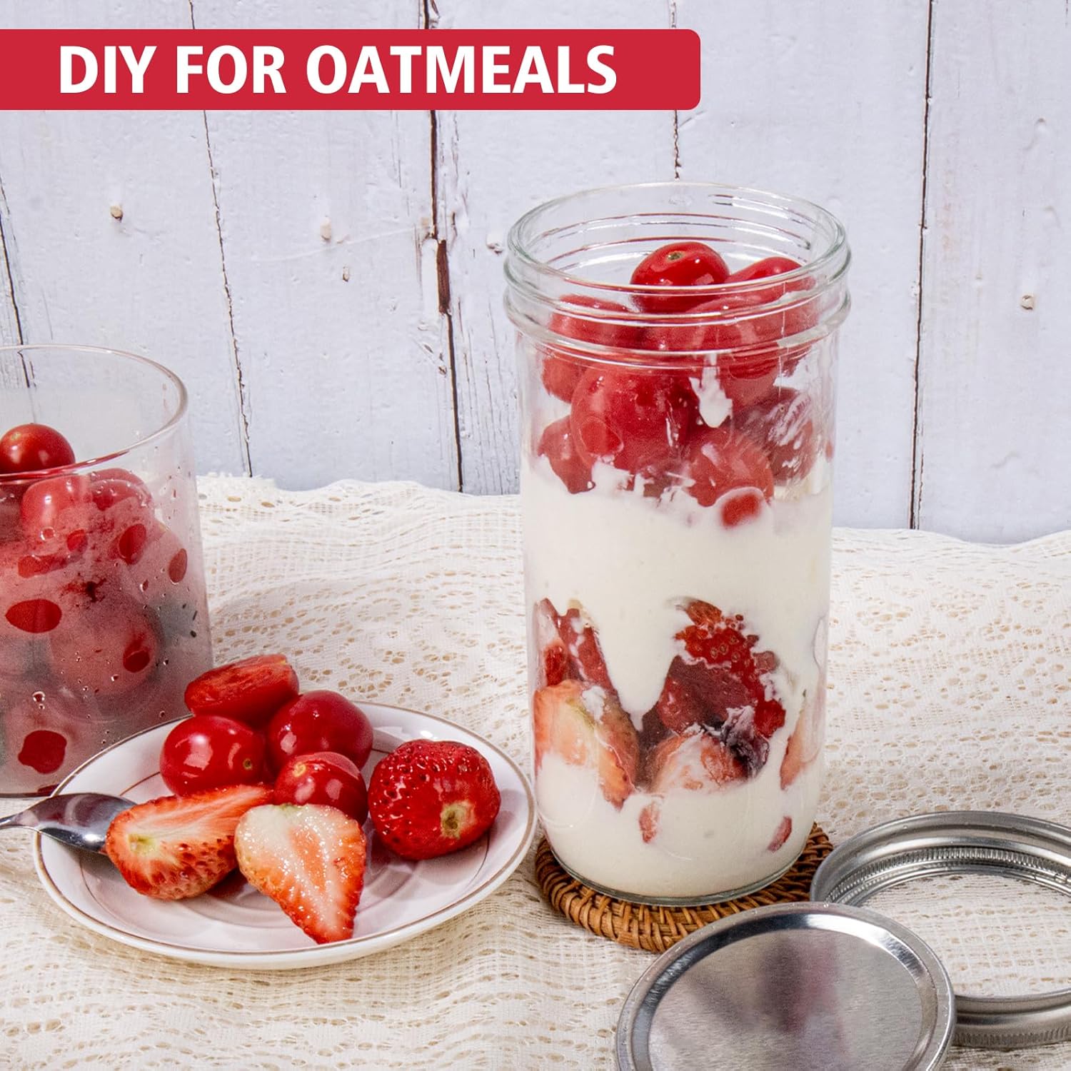 Jars Wide Mouth 6 Pack, 24oz G - Food Storage Jar Glass 리뷰 및 가격