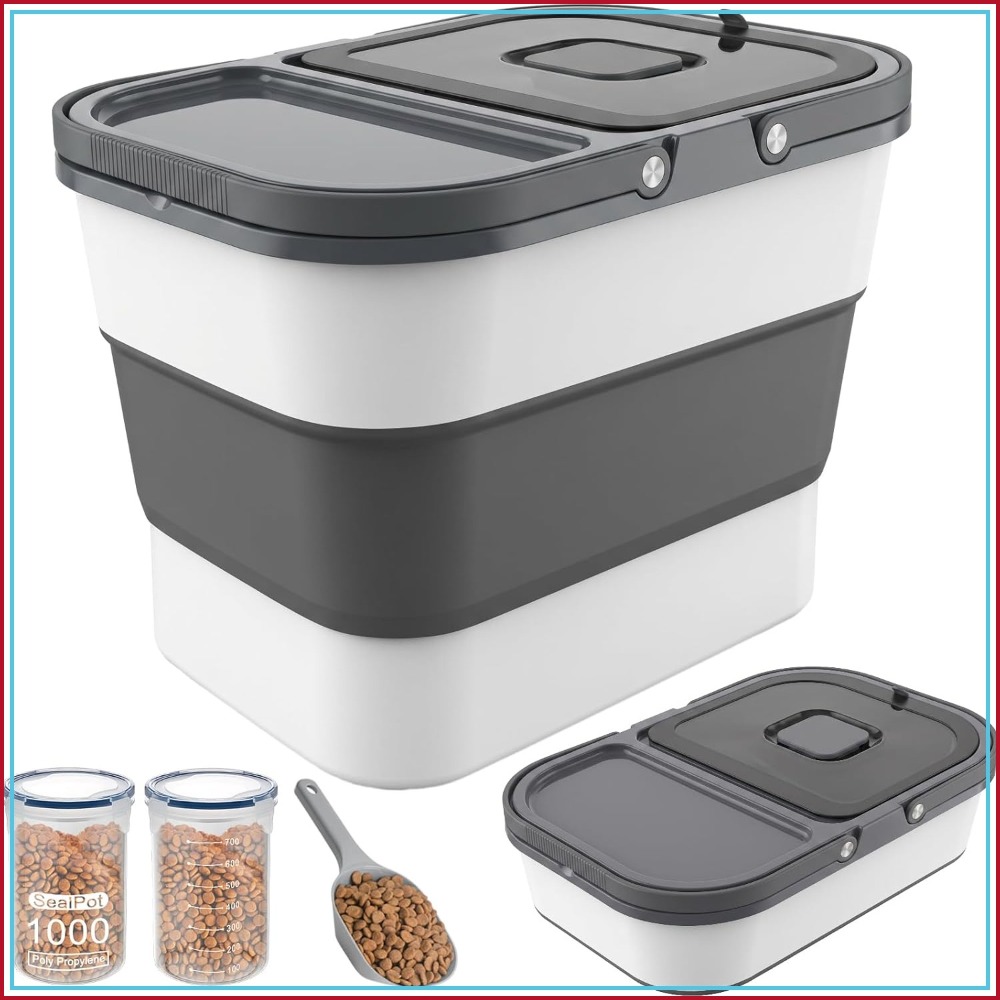 35lbs Collapsible Dog Food Con - Food Storage With Wheels 리뷰 및 가격