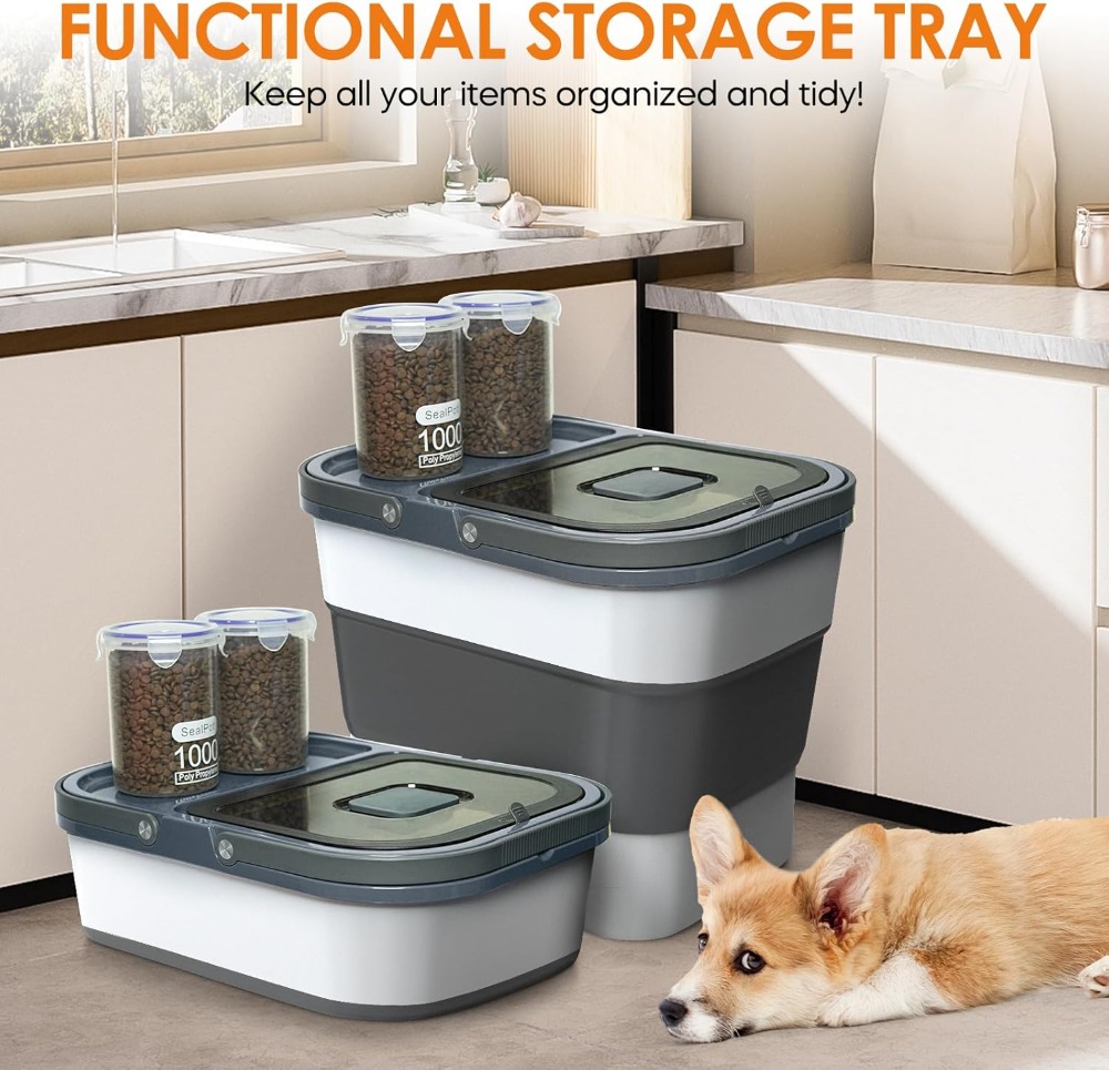 35lbs Collapsible Dog Food Con - Food Storage With Wheels 리뷰 및 가격