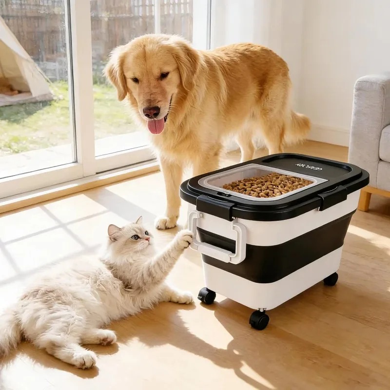 Dog Food Storage Container 20- - Food Storage With Wheels 리뷰 및 가격
