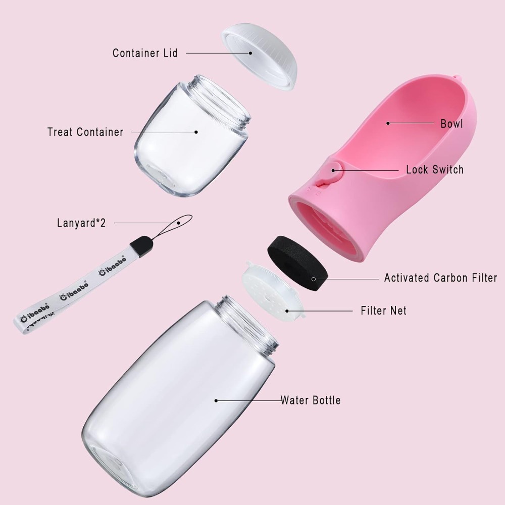 Dog Water Bottle with Food Con - Food Storage Necessities 리뷰 및 가격