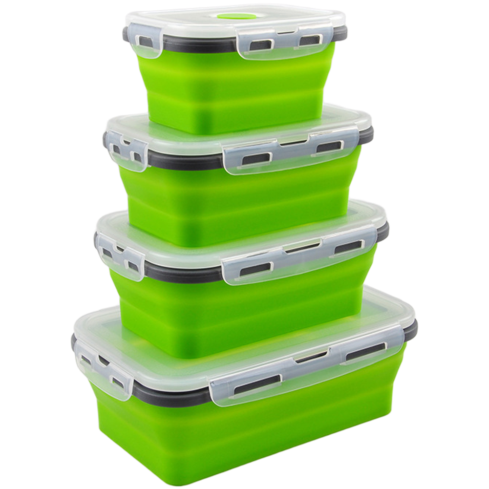 Foldable Silicone Lunch Box Se - Food Storage Safe 리뷰 및 가격