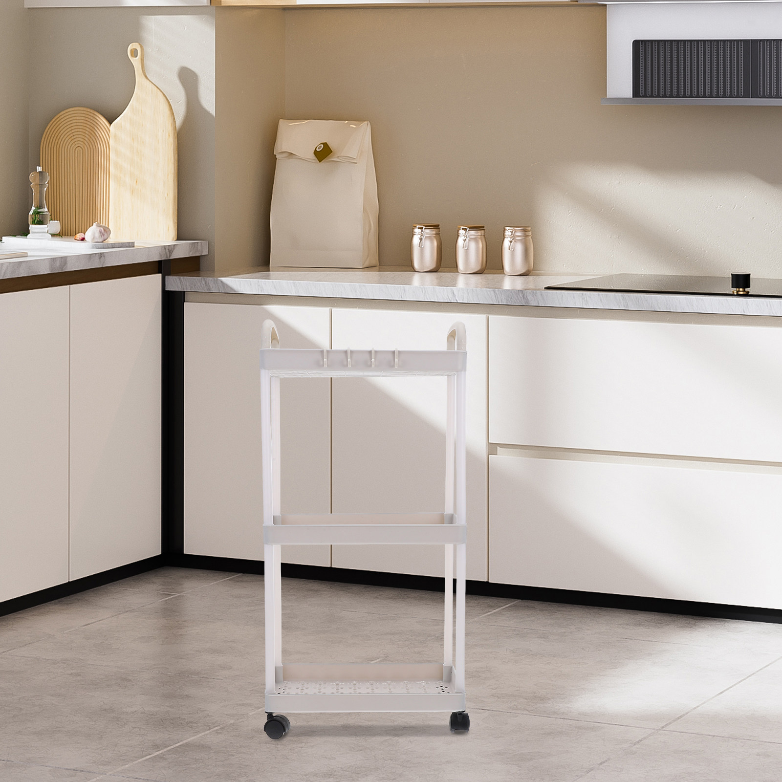 3 Tier Utility Cart Rolling St - Food Storage With Wheels 리뷰 및 가격