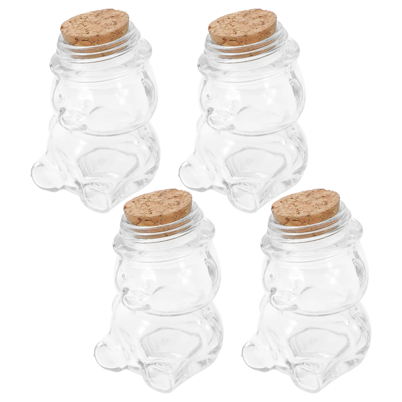 4Pcs Glass Candy Jar Set Trans - Food Storage Jar Set 리뷰 및 가격