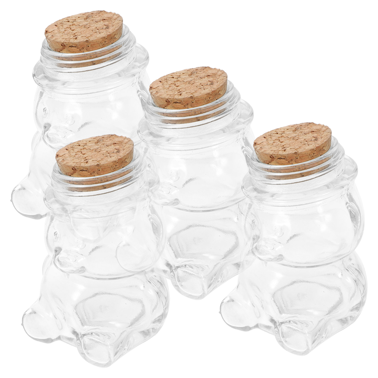 4Pcs Glass Candy Jar Set Trans - Food Storage Jar Set 리뷰 및 가격