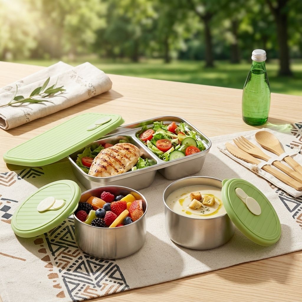 Microwave Safe 304 Stainless S - Food Storage Jar Set 리뷰 및 가격