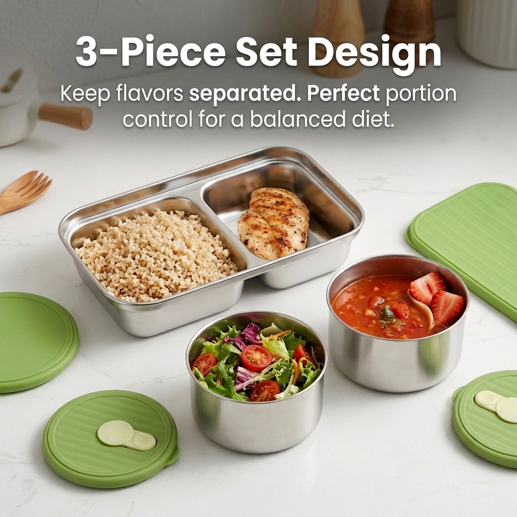 Microwave Safe 304 Stainless S - Food Storage Jar Set 리뷰 및 가격