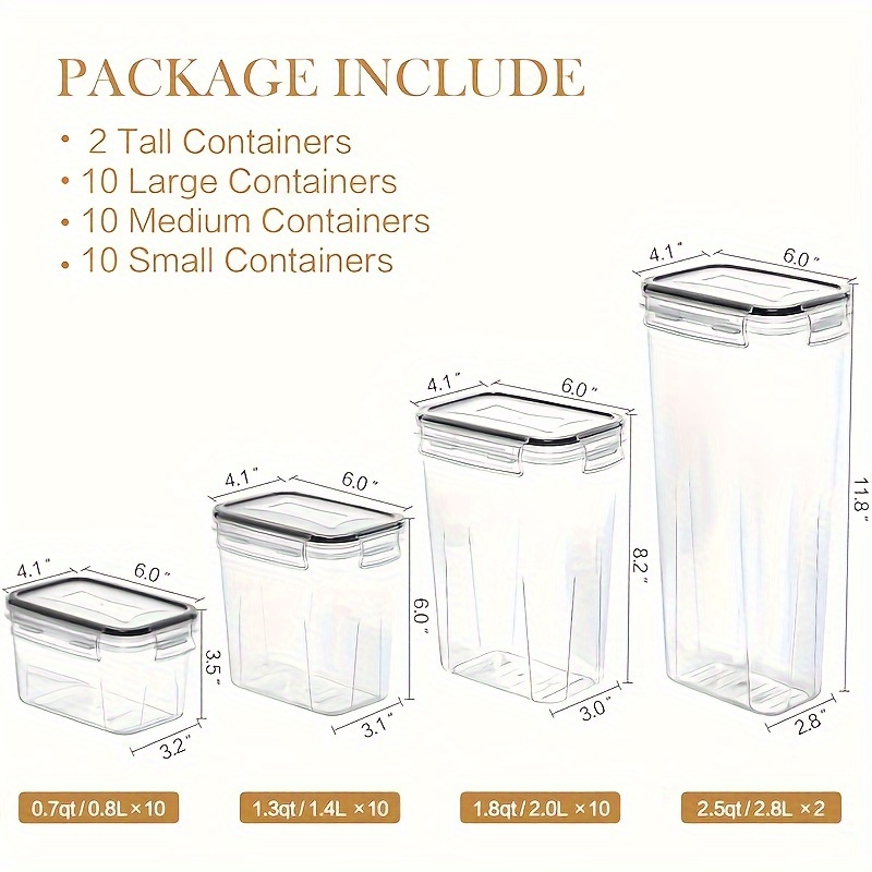 Set of 64 Airtight Food Storag - Food Storage Glass Round 리뷰 및 가격