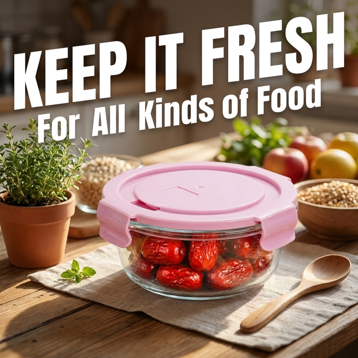 Premium Round Glass Food Stora - Food Storage Glass Round 리뷰 및 가격