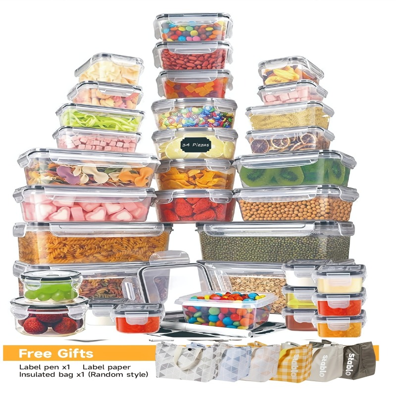 48PCS BPA-Free Food Storage Se - Food Storage Jar Set 리뷰 및 가격