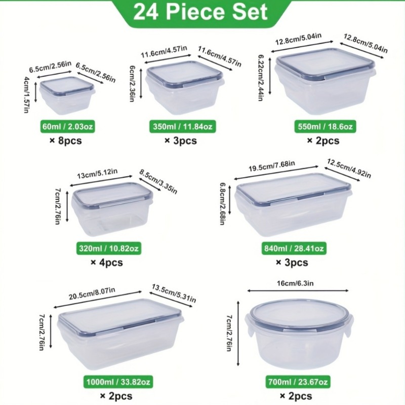 48PCS BPA-Free Food Storage Se - Food Storage Jar Set 리뷰 및 가격