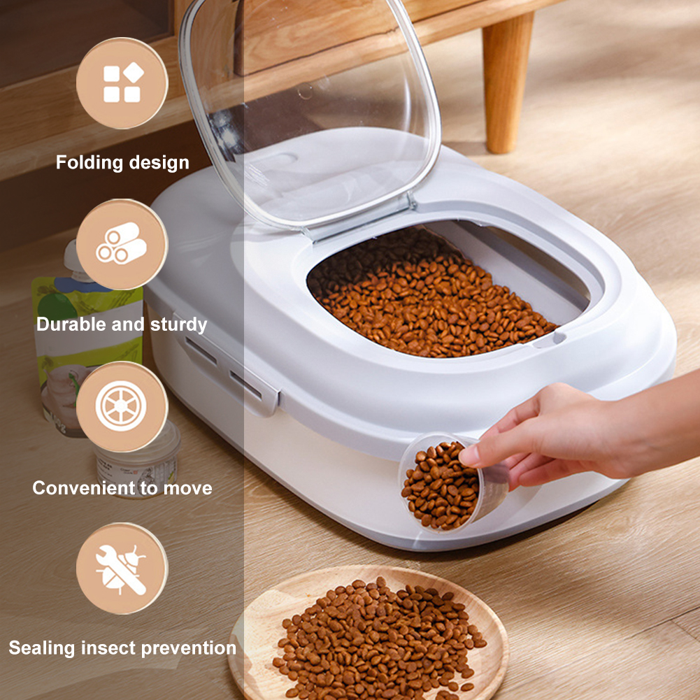 Collapsible Dry Cat Food Box 2 - Food Storage With Wheels 리뷰 및 가격