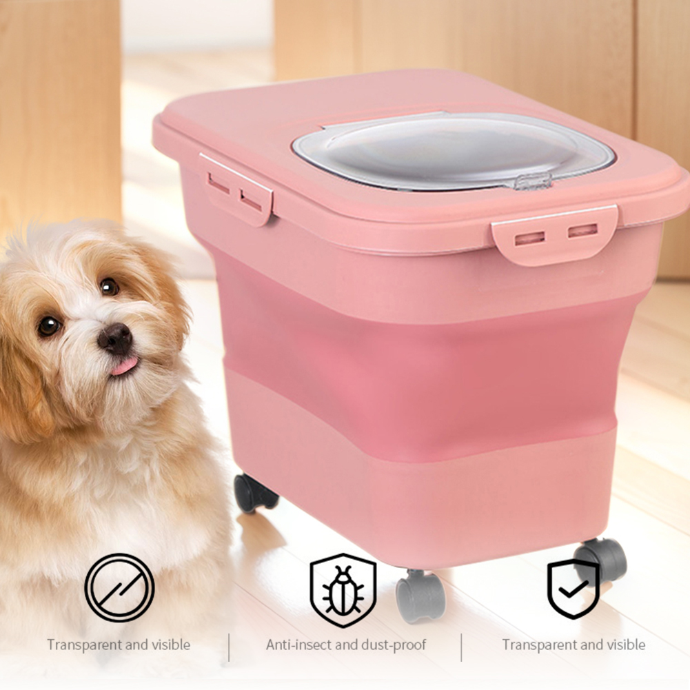 Collapsible Dry Cat Food Box 2 - Food Storage With Wheels 리뷰 및 가격