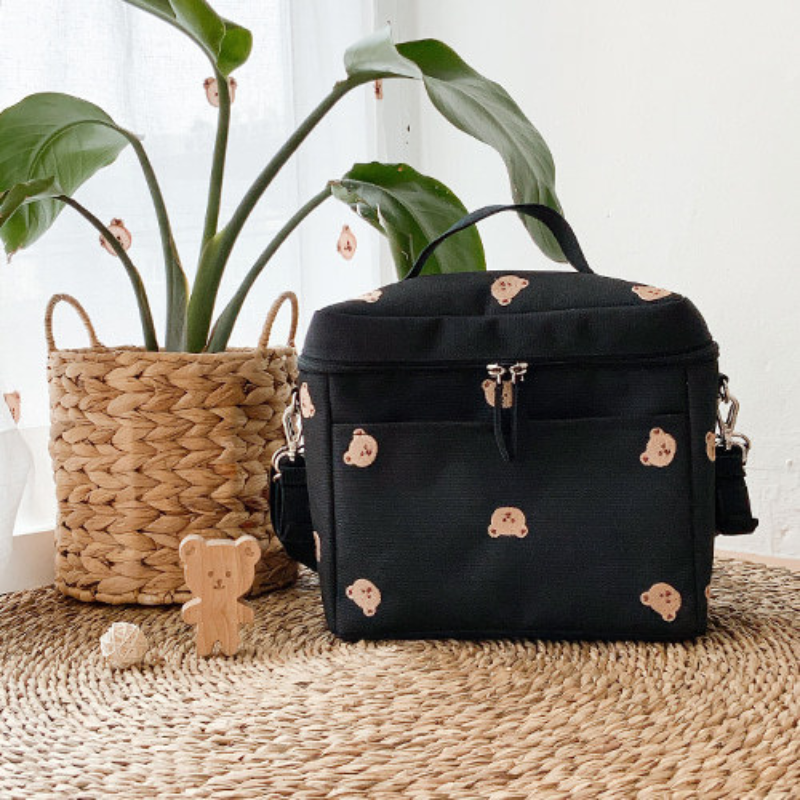Bear Embroidery Baby Stroller  - Food Storage Keep Warm 리뷰 및 가격