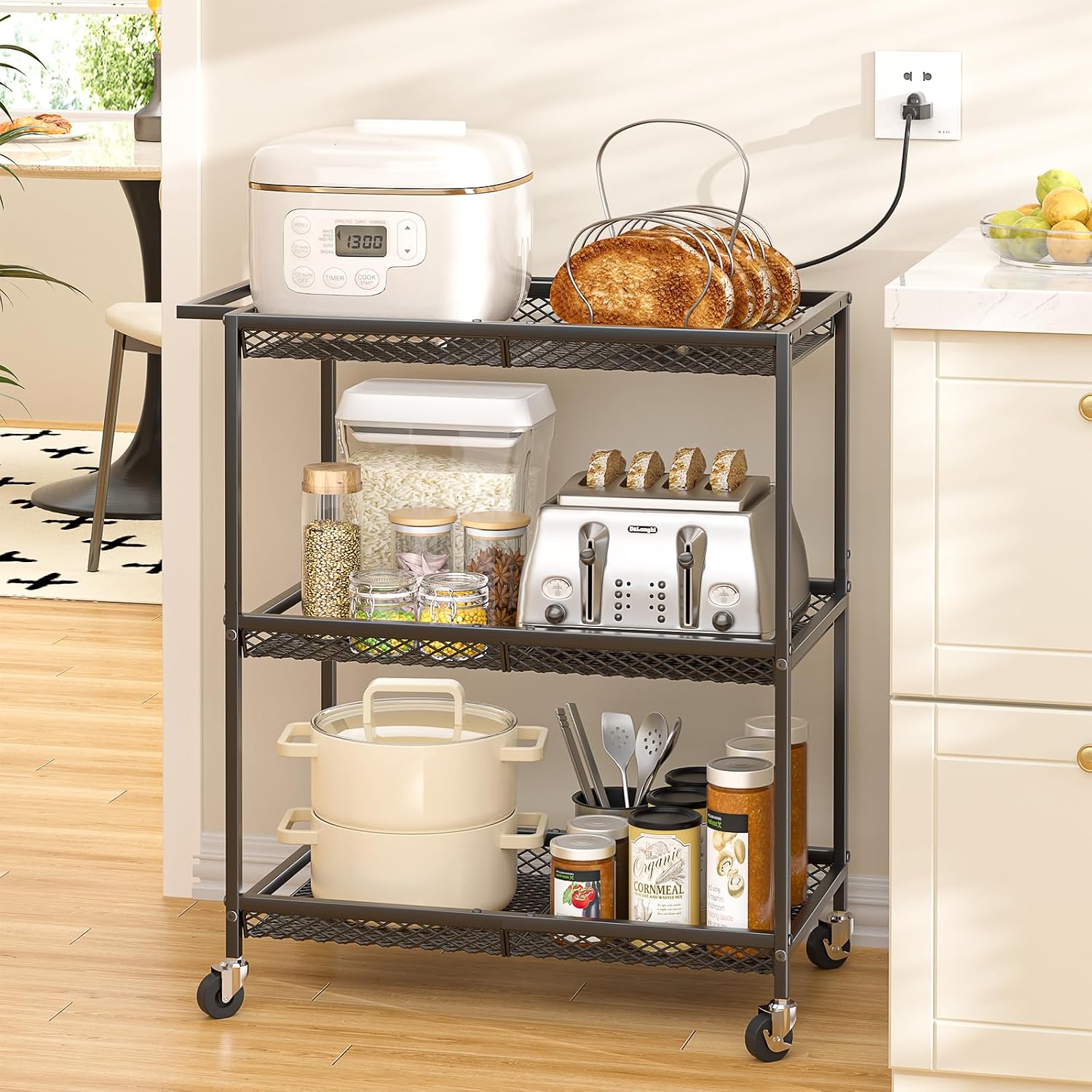 3-Tier Heavy Duty Rolling Util - Food Storage With Wheels 리뷰 및 가격