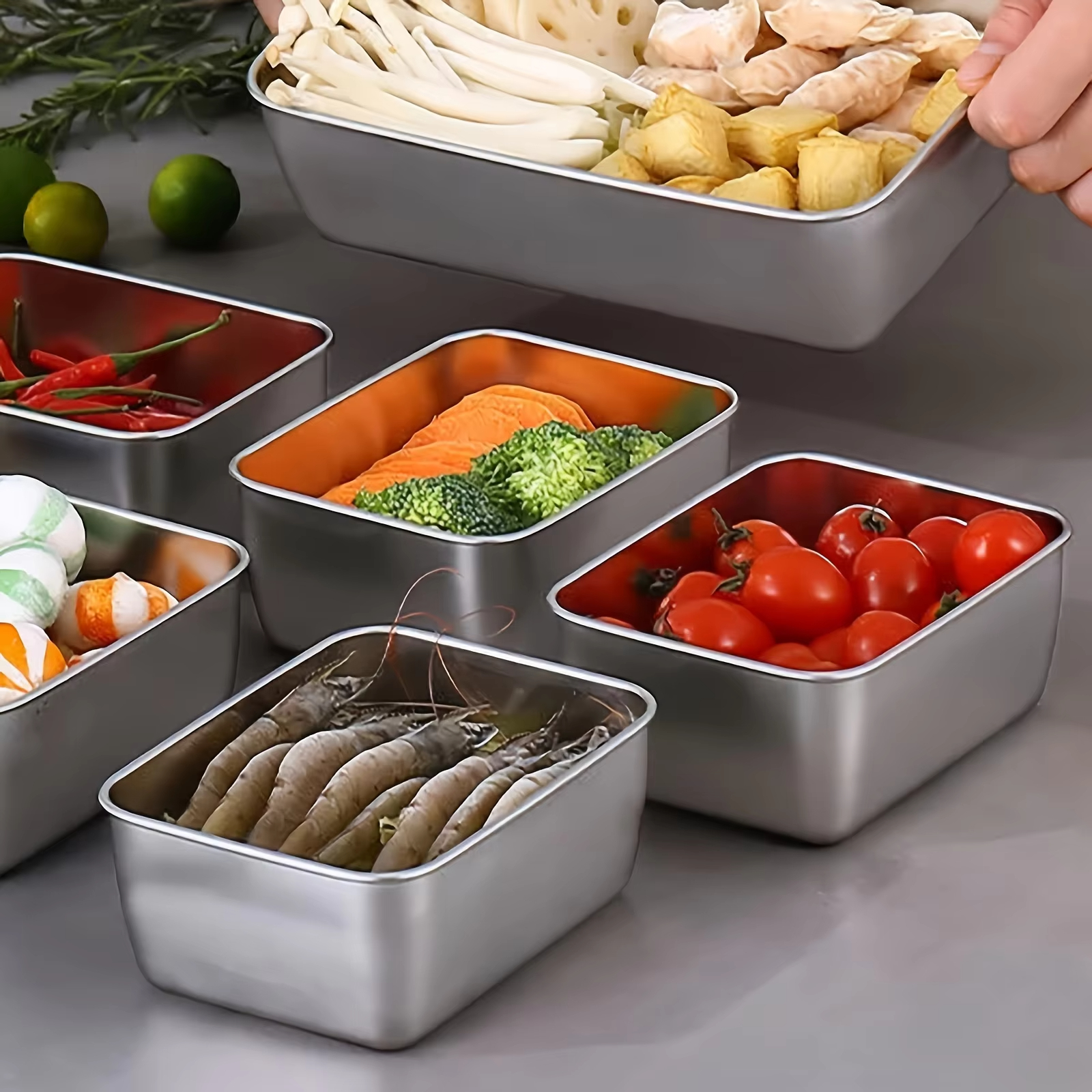 6-Piece Stainless Steel Food S - Food Storage Stainless Steel Containers 리뷰 및 가격