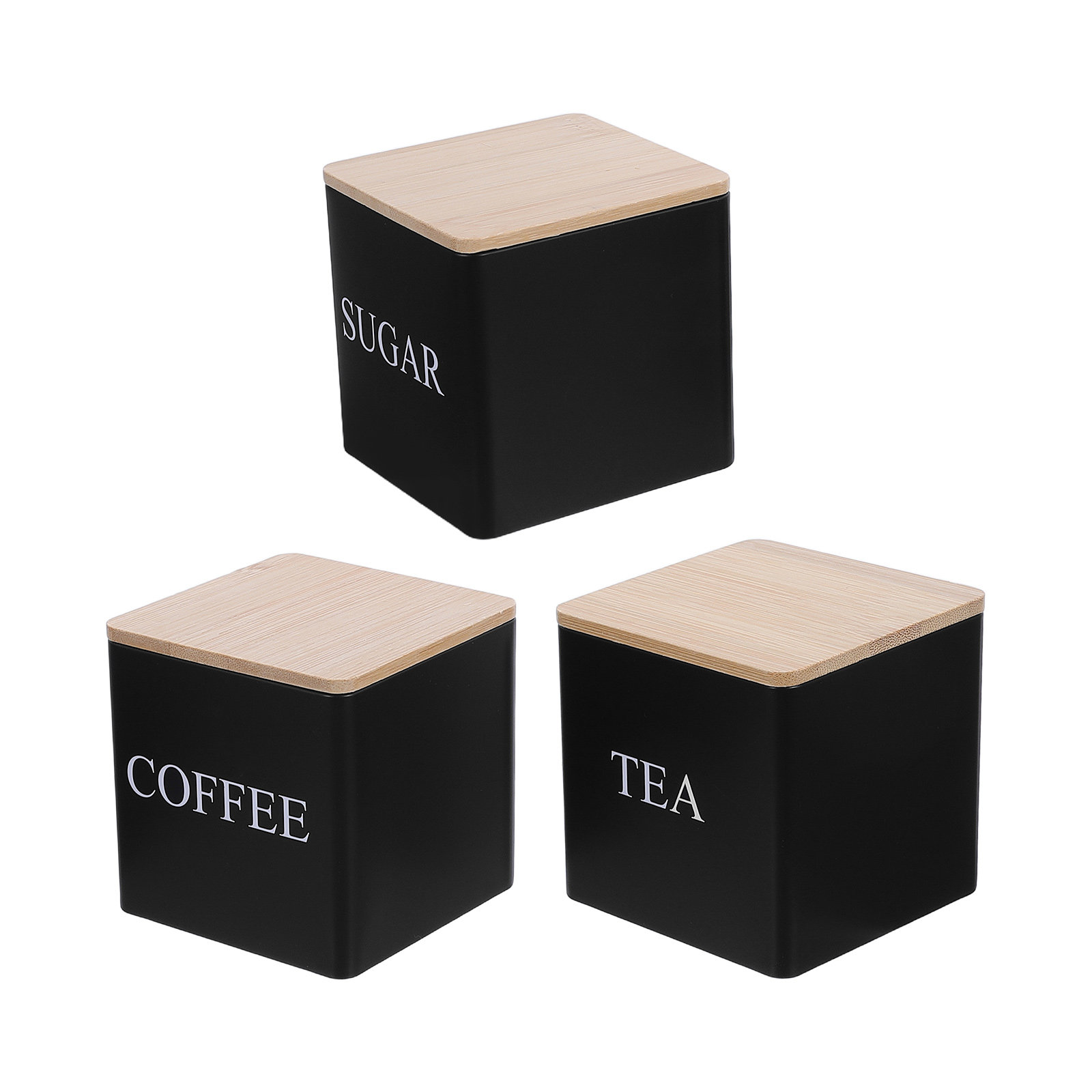 3Pcs Metal Tea Coffee Sugar Ca - Food Storage Jar Set 리뷰 및 가격