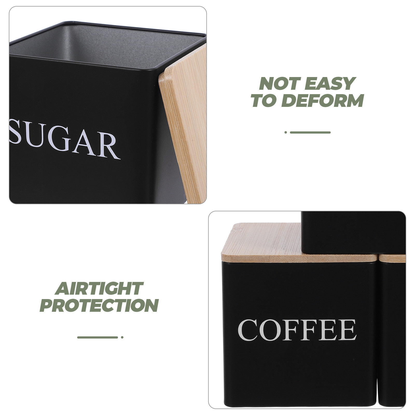 3Pcs Metal Tea Coffee Sugar Ca - Food Storage Jar Set 리뷰 및 가격