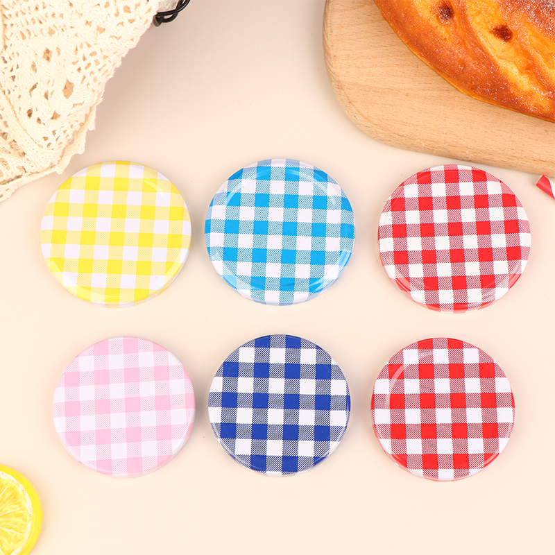 10Pcs Colorful Lattice Jam Jar - Food Storage Glass Round 리뷰 및 가격