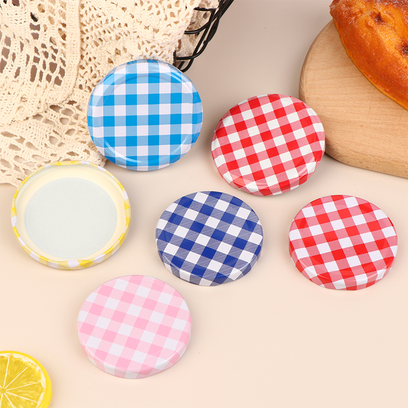 10Pcs Colorful Lattice Jam Jar - Food Storage Glass Round 리뷰 및 가격